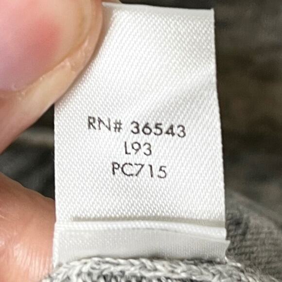 Calvin Klein Women's Sweater XL Heather Gray Notched Neck Raglan Long Sleeve - Picture 9 of 9